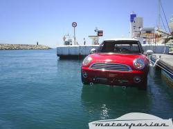 Mini driving on water