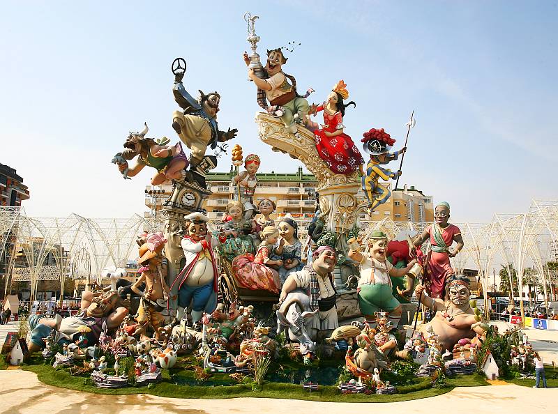 Las Fallas celebration in