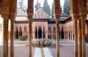 Alhambra Palace in Granada with Patio de Los Leones