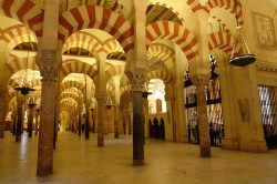 Hypostyle hall inside of the Great Mosque of Cordoba