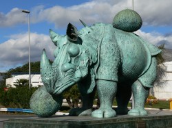 Salvador Dalí - Rhinoceros Sculpture in Puerto Banus (1956)